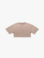 Women's York Oversized Cropped Tee In Sand - BROOKLYN INDUSTRIES