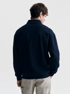 Men's Pique Half Zip Sweatshirt in Black Iris - BROOKLYN INDUSTRIES