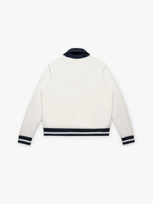 Women's Half Zip Sweater in Antique White - BROOKLYN INDUSTRIES