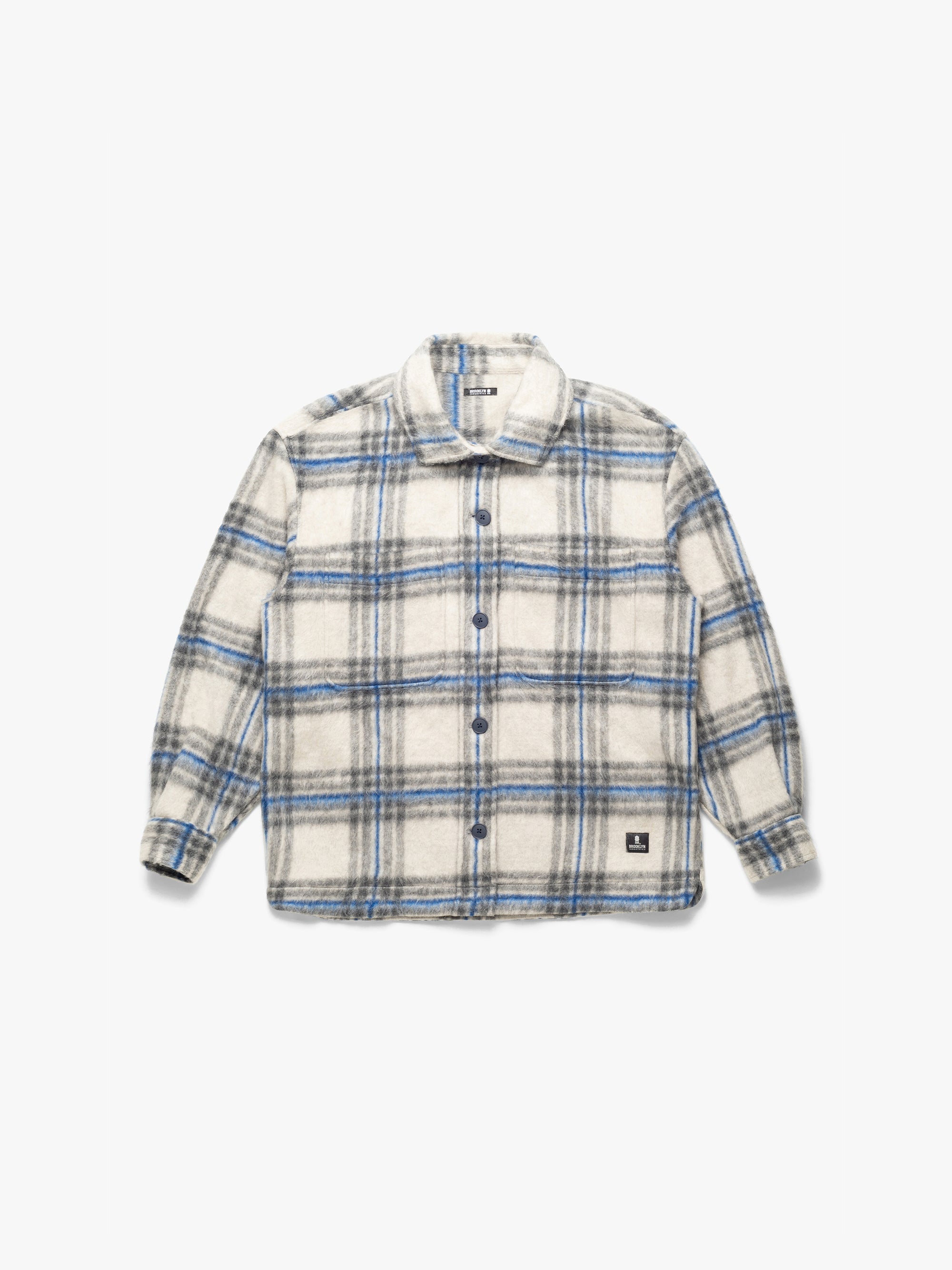 Women's Overshirt In Grey Checked - BROOKLYN INDUSTRIES