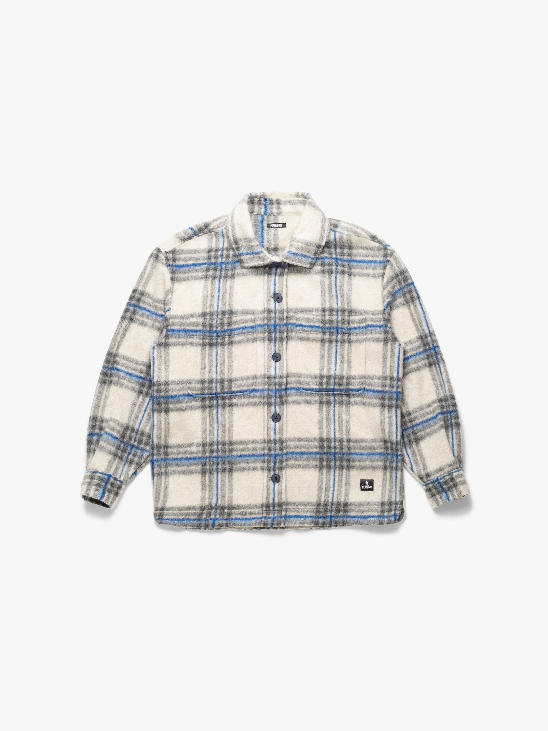 Women's Overshirt In Grey Checked - BROOKLYN INDUSTRIES