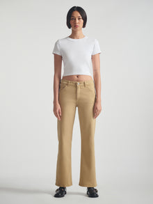 Women's Ribbed Cropped T-Shirt in White