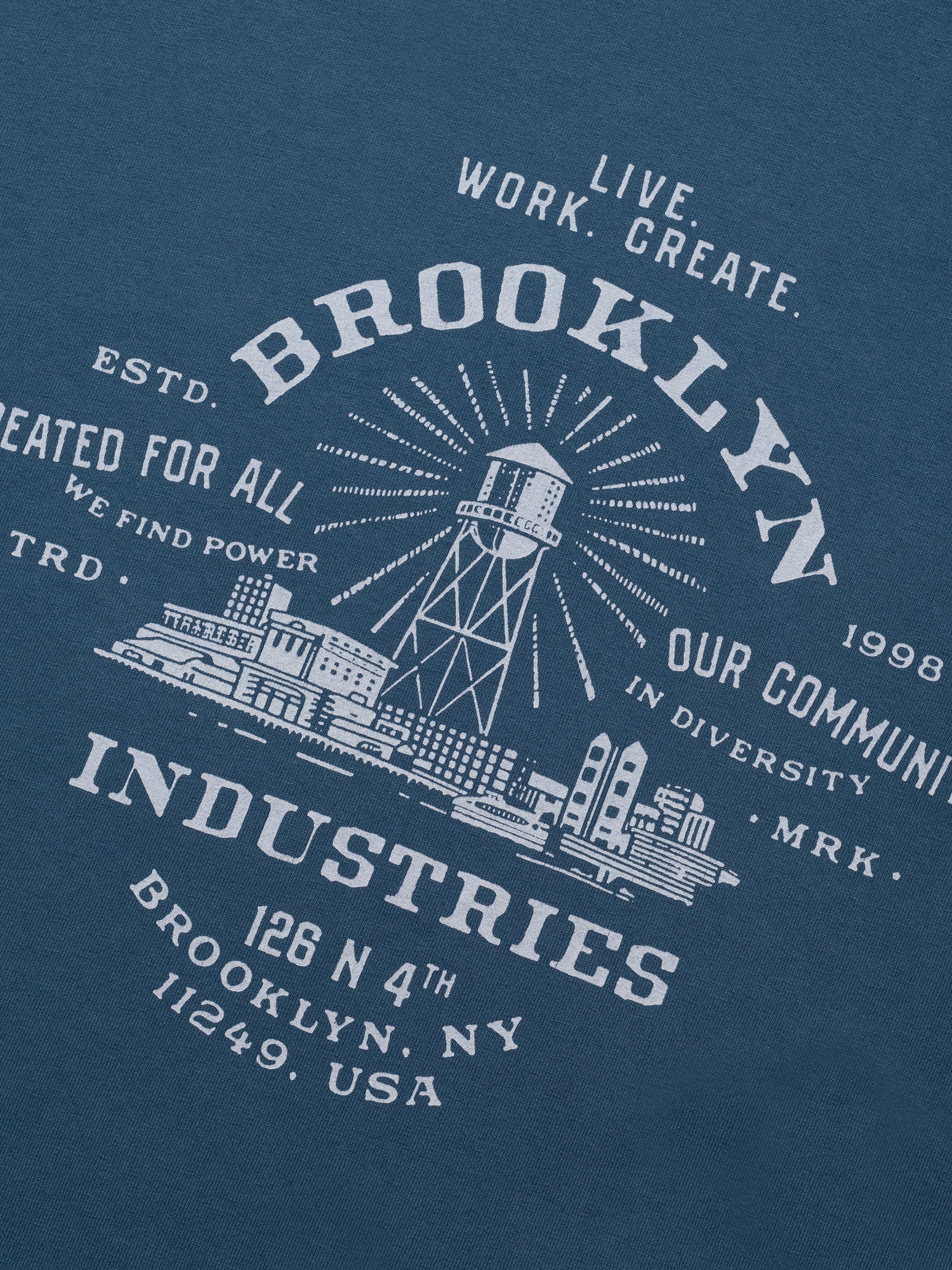 Men's Brooklyn Vintage T-Shirt In Orion Blue - BROOKLYN INDUSTRIES