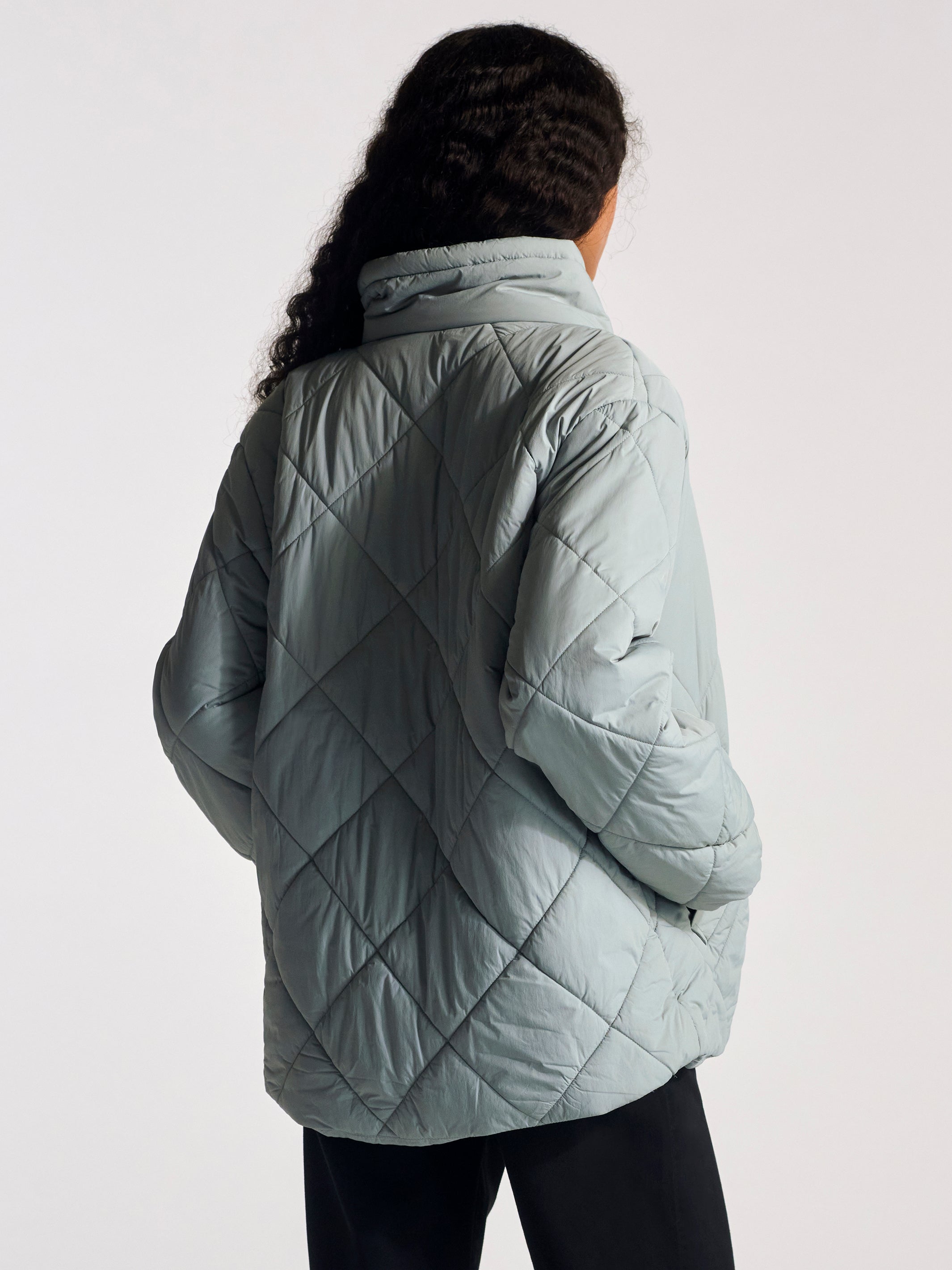 Women's Jacket In Fog - BROOKLYN INDUSTRIES