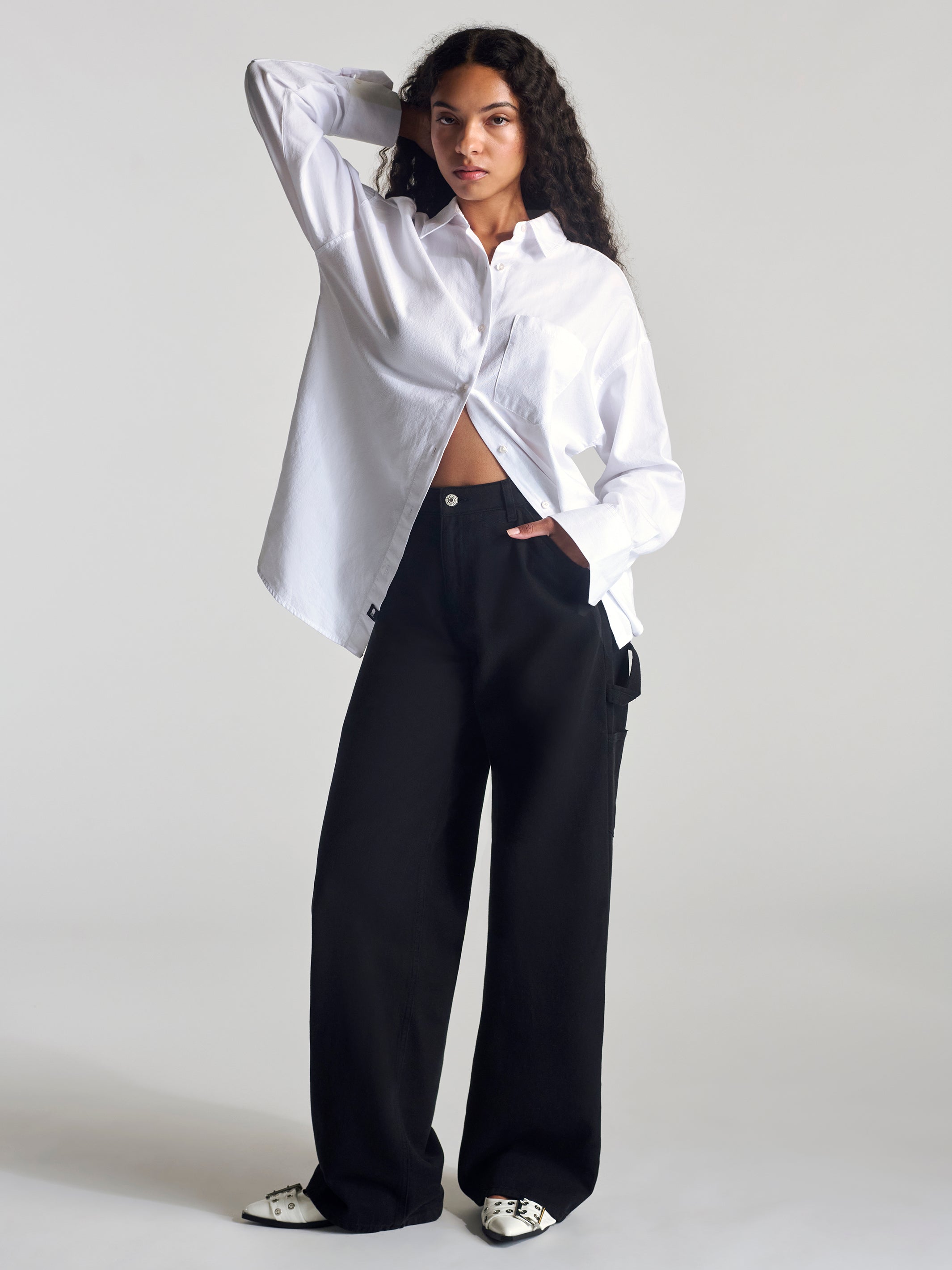 Women's Carpenter Pant In Black Denim - BROOKLYN INDUSTRIES