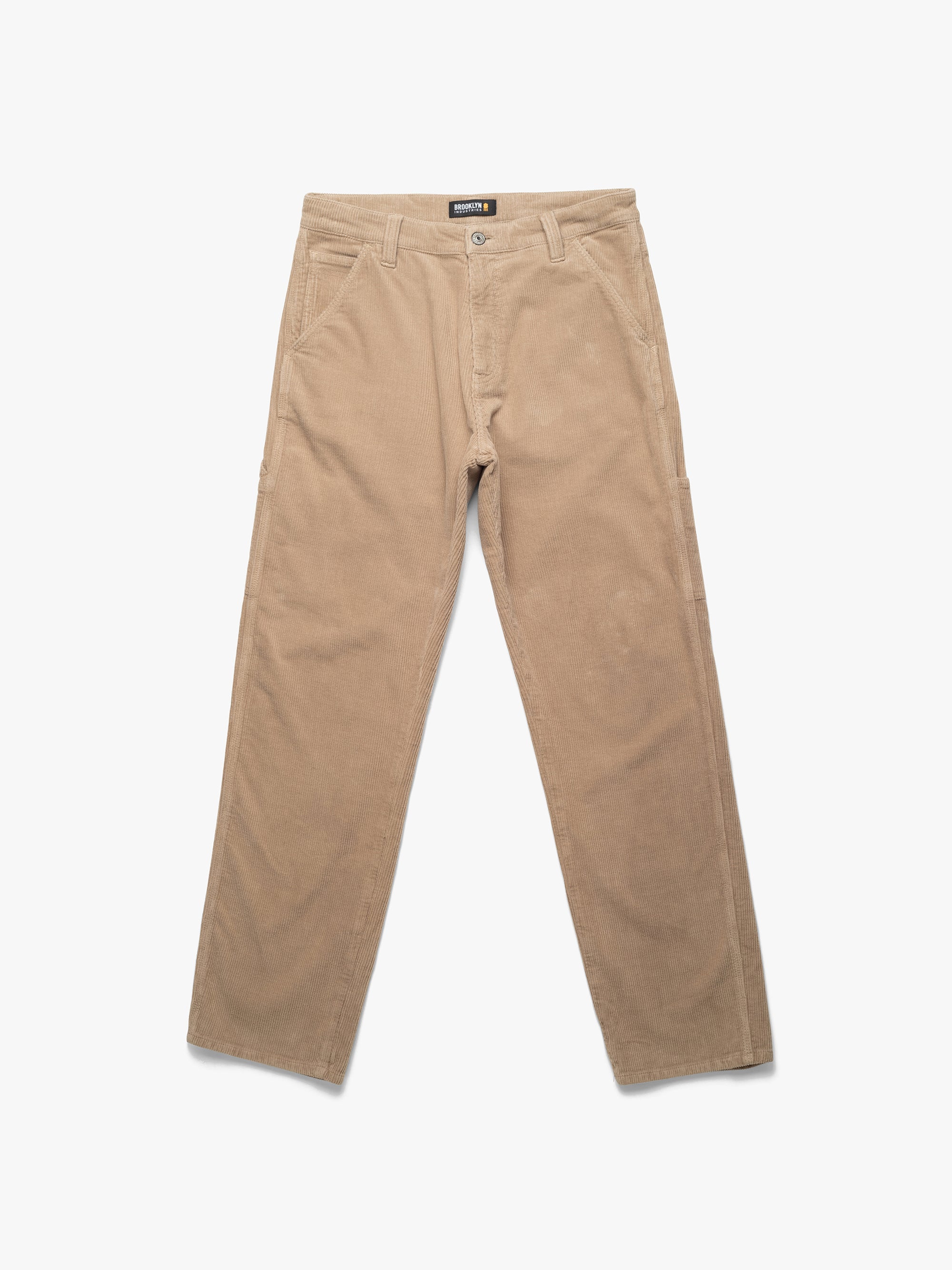 Men's Central Loose Corduroy Carpenter Pants in Taupe