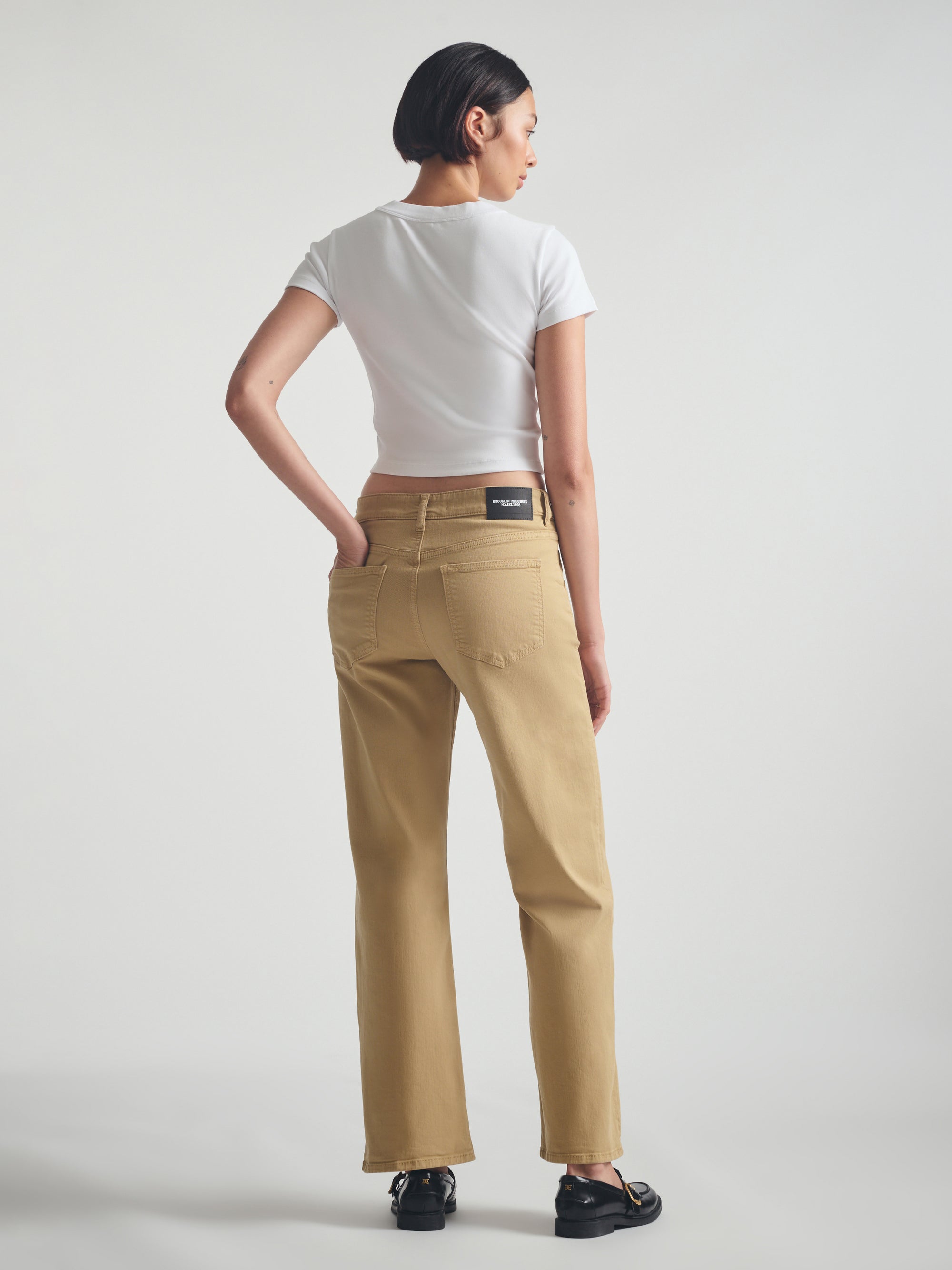 Women's Ribbed Cropped T-Shirt in White