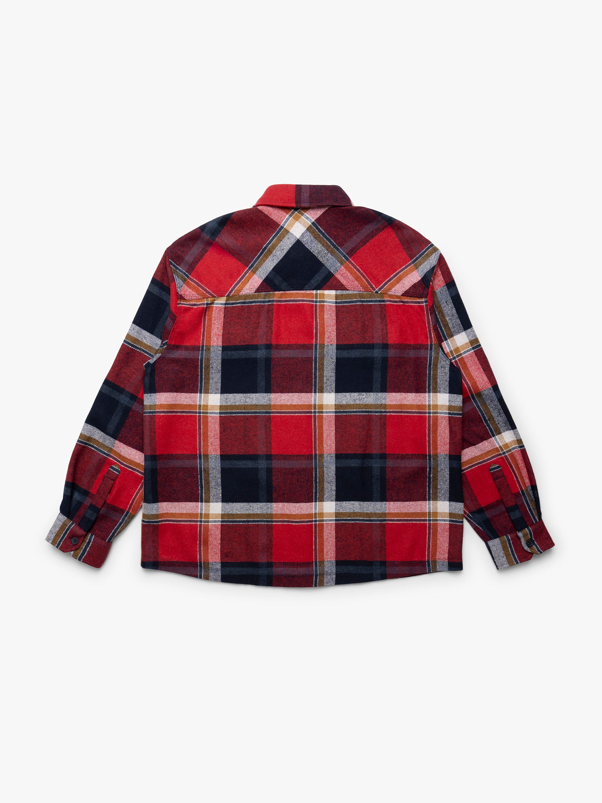 Men's Plaid Overshirt in Red Check - BROOKLYN INDUSTRIES
