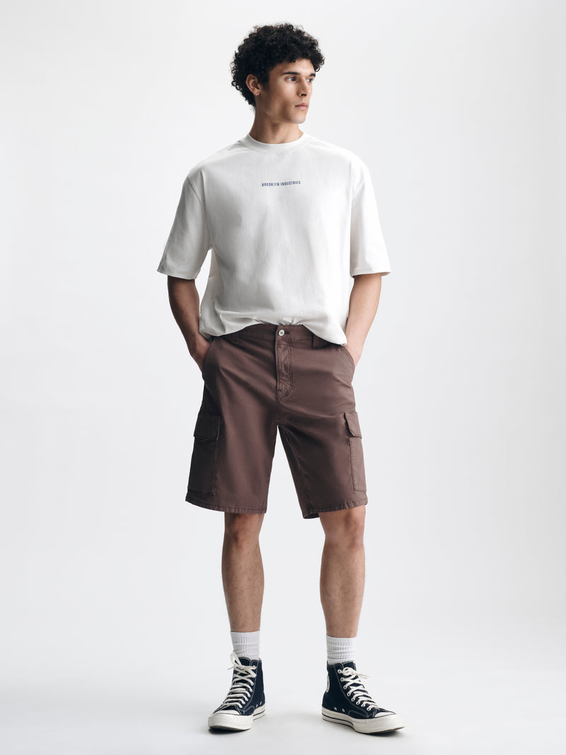Men's Graham Cargo Shorts in French Roast Colored Parachute - BROOKLYN INDUSTRIES