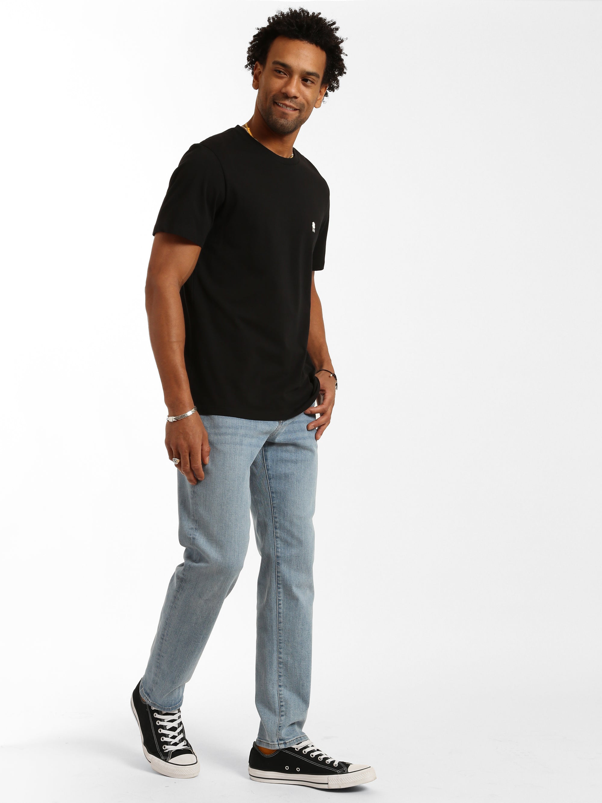 Franklin Athletic Fit Jeans in Light Brushed Denim - BROOKLYN INDUSTRIES