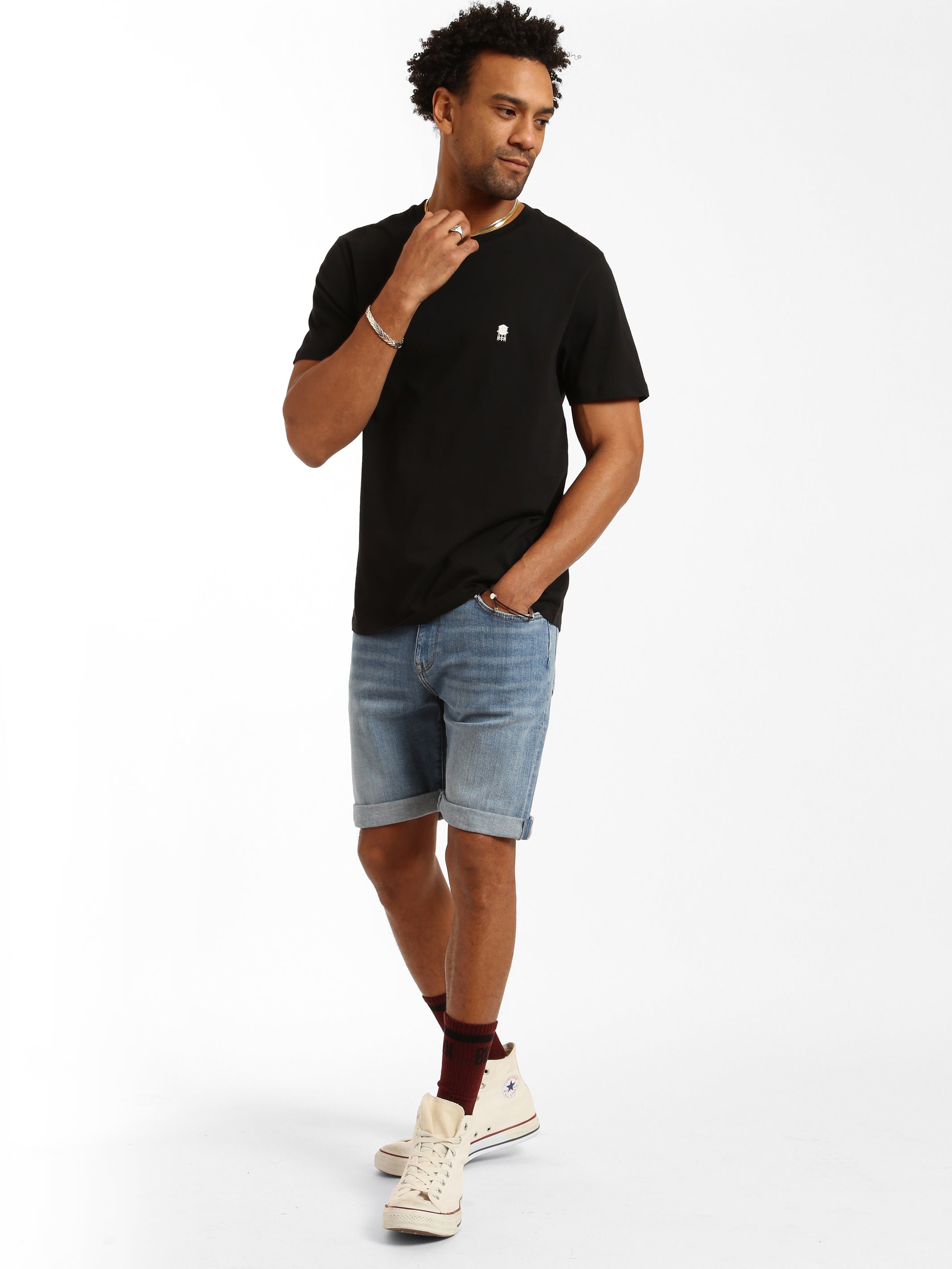 Midwood Shorts in Light Brushed Denim - BROOKLYN INDUSTRIES