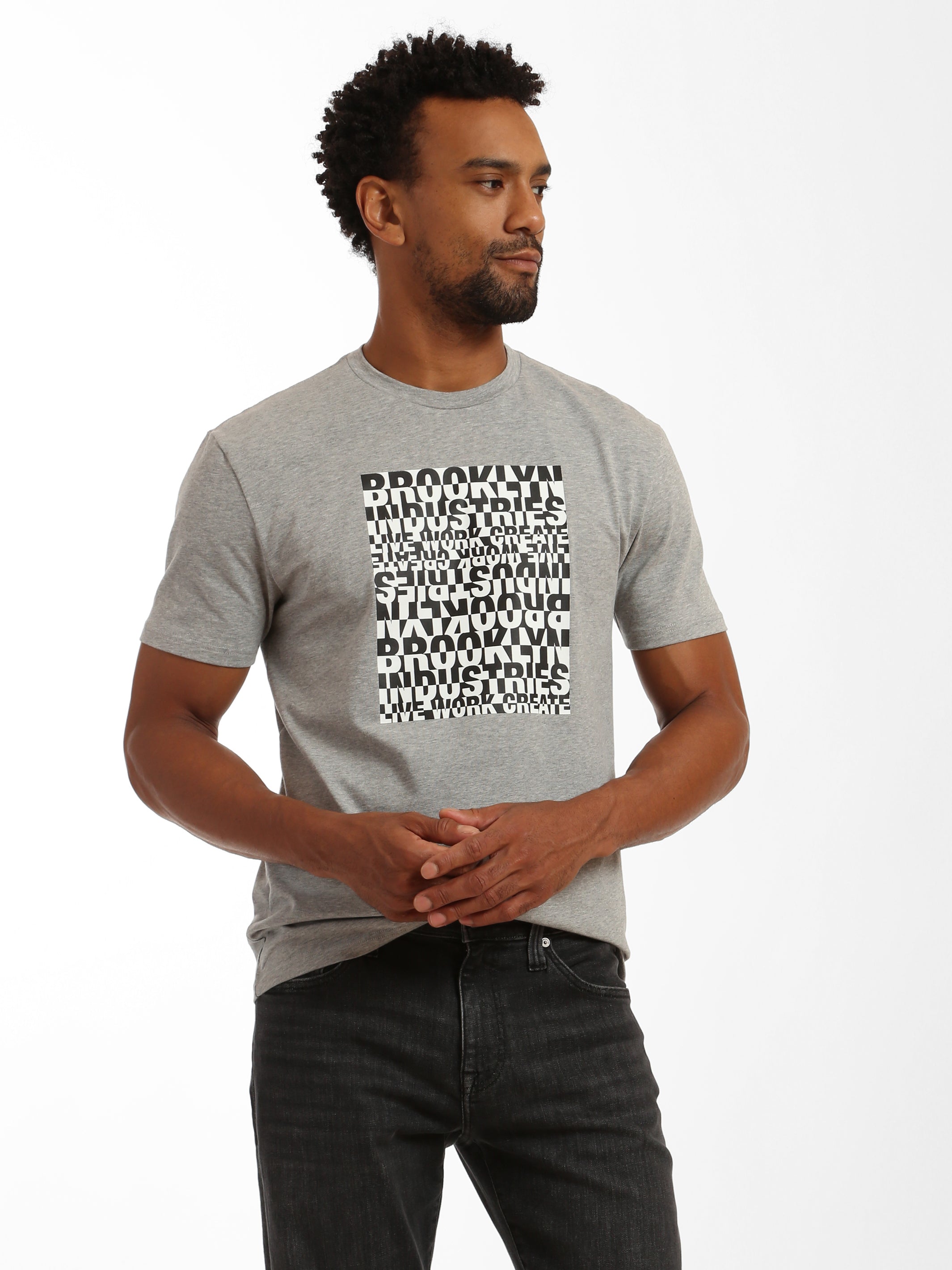 Men's Brooklyn Industries Block Type T-Shirt - BROOKLYN INDUSTRIES