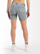 Crown Boyfriend Shorts in Light Brushed Denim - BROOKLYN INDUSTRIES