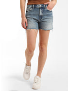 Cypress High Rise Relaxed Shorts in Mid Denim - BROOKLYN INDUSTRIES