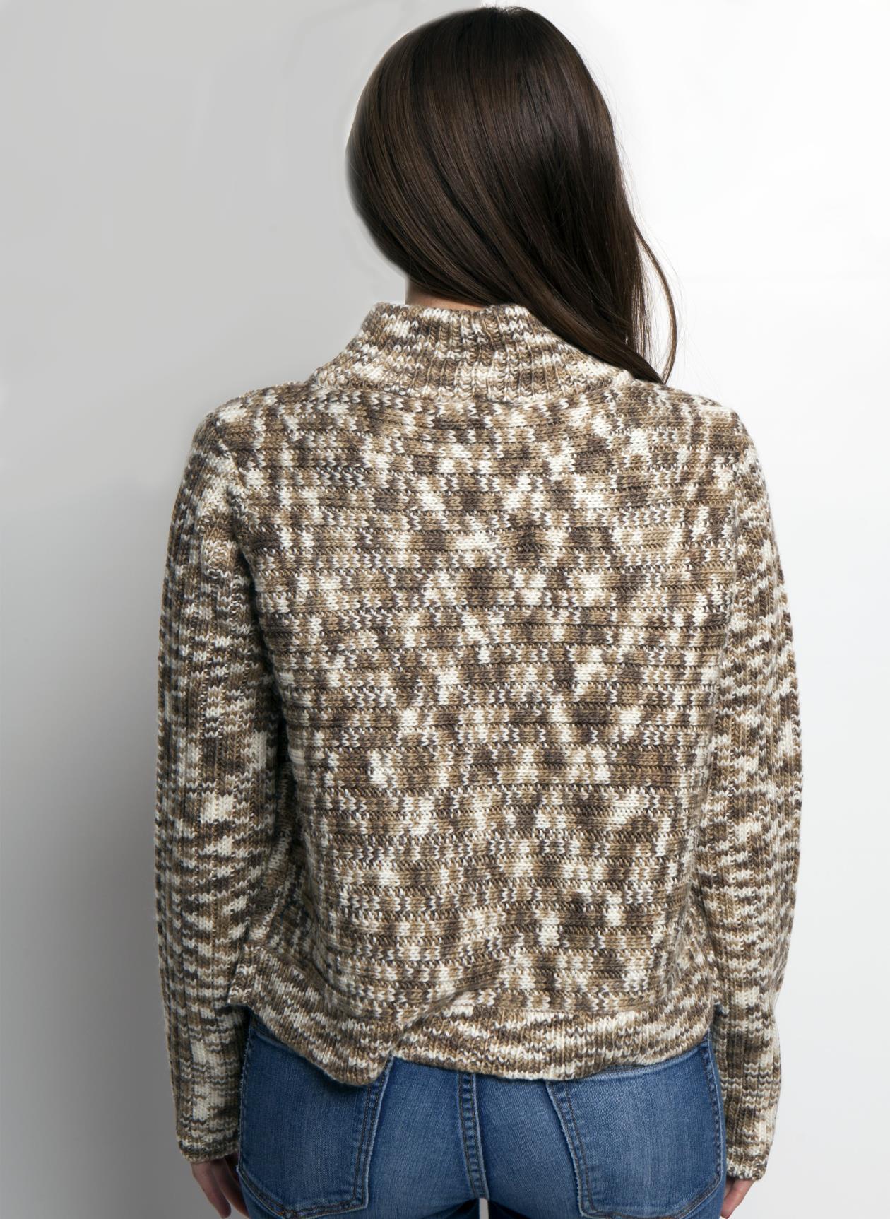 Ella Mock Neck Sweater Mushroom - BROOKLYN INDUSTRIES