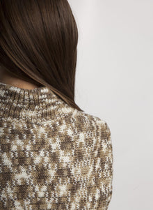 Ella Mock Neck Sweater Mushroom - BROOKLYN INDUSTRIES