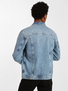 Smith Denim Jacket in Mid Shaded Denim - BROOKLYN INDUSTRIES