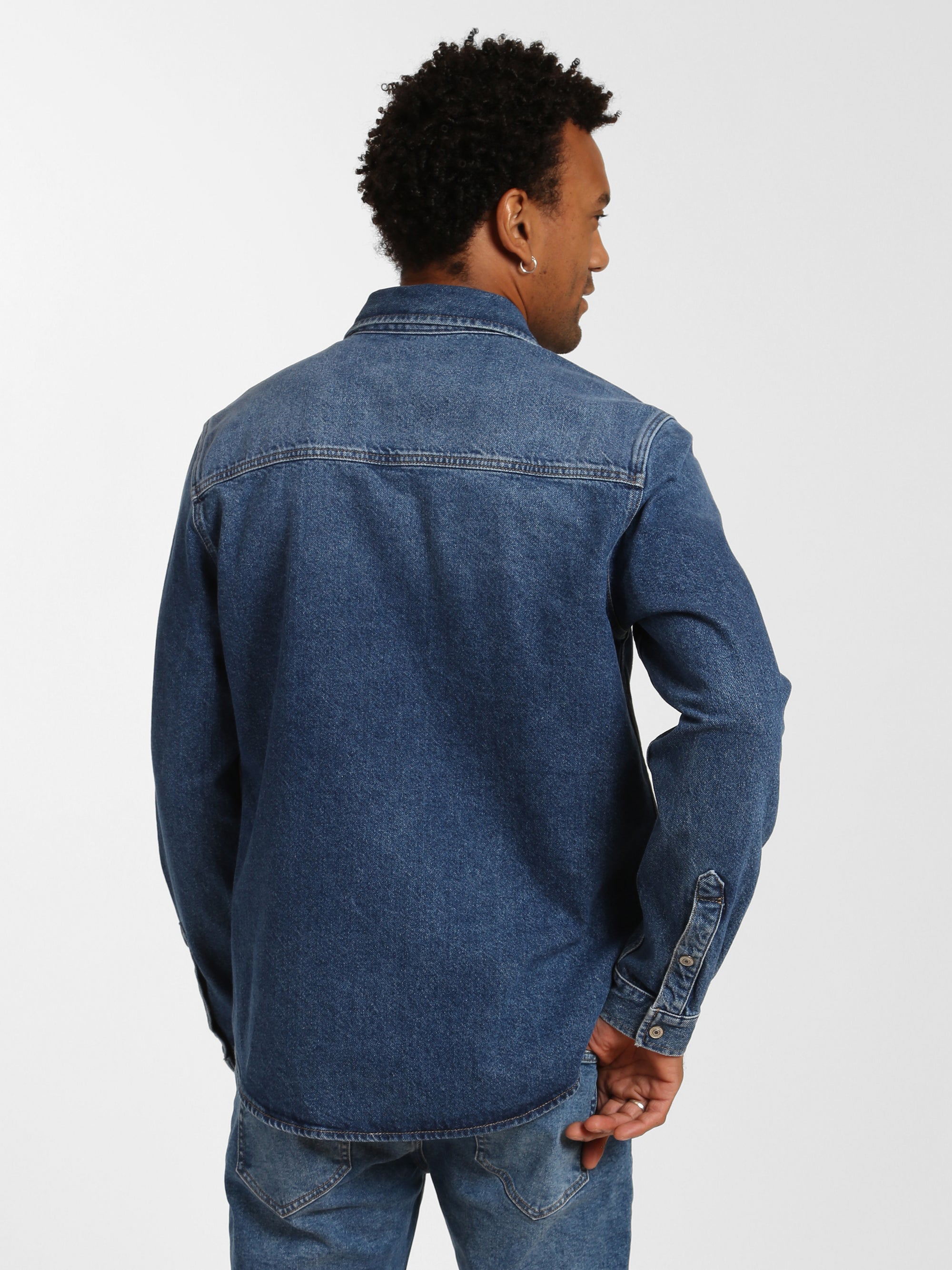 Brooklyn Industries Men's North Denim Shirt in Dark Indigo Denim XXL Brooklyn Industries Men's North Denim Shirt in Dark Indigo Denim XXL