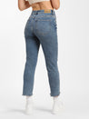 Court High Rise Cropped Straight Leg Jeans in Light Ripped Denim - BROOKLYN INDUSTRIES