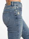 Court High Rise Cropped Straight Leg Jeans in Light Ripped Denim - BROOKLYN INDUSTRIES