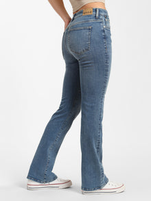 Metro Flare Jeans in Mid Denim - BROOKLYN INDUSTRIES