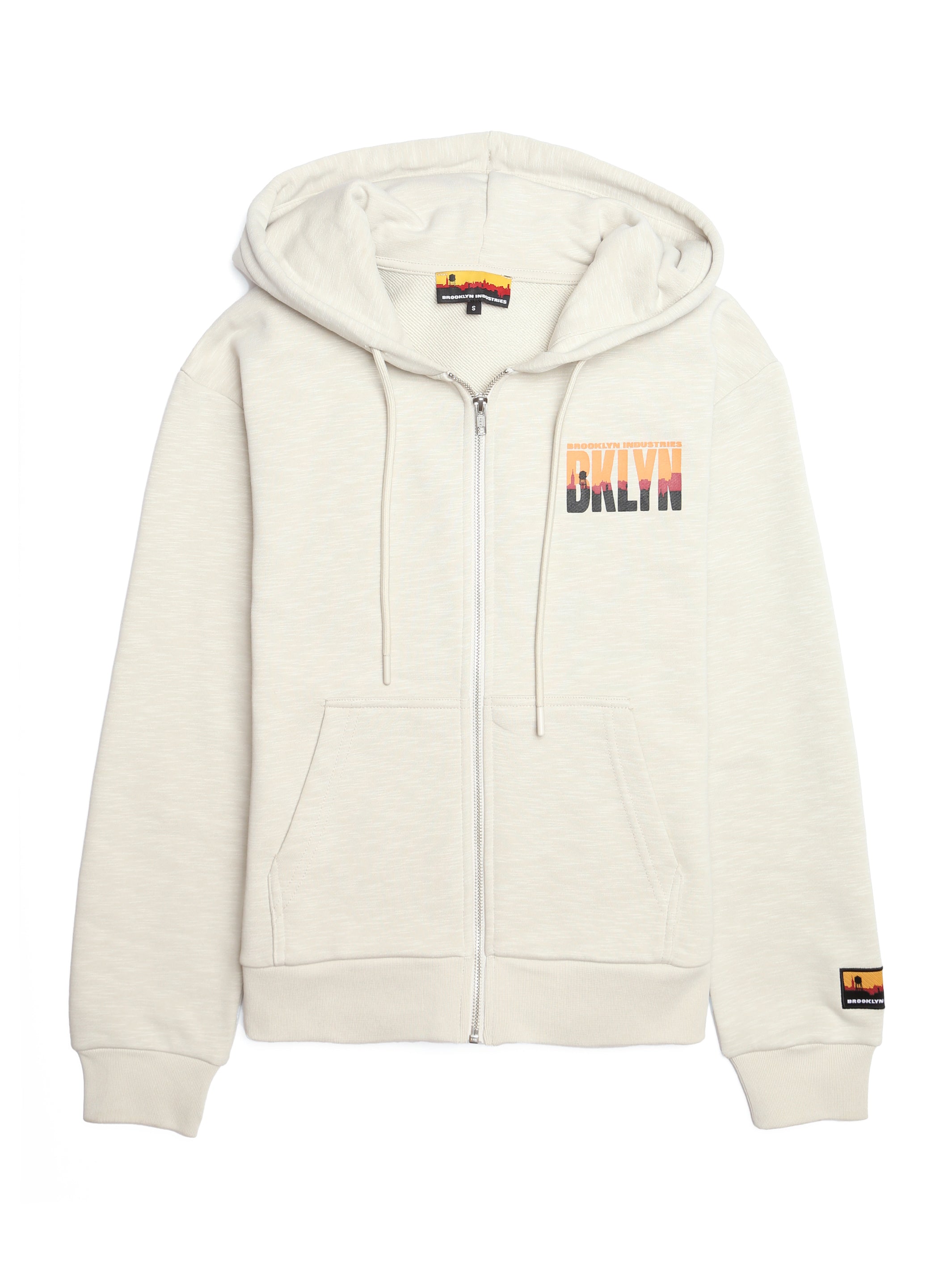 Women's BKLYN Printed Zip-Up Hoodie - BROOKLYN INDUSTRIES