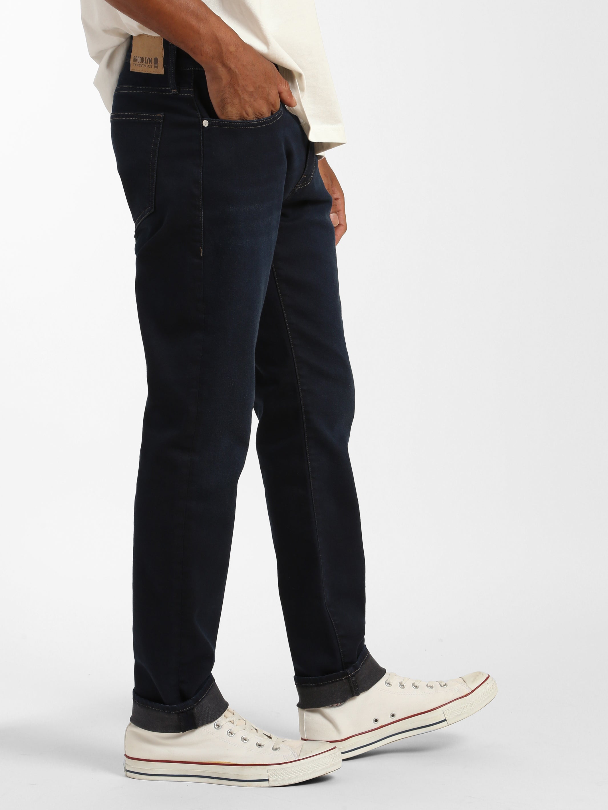Bedford Slim Leg Jeans in Rinse Brushed Denim - BROOKLYN INDUSTRIES