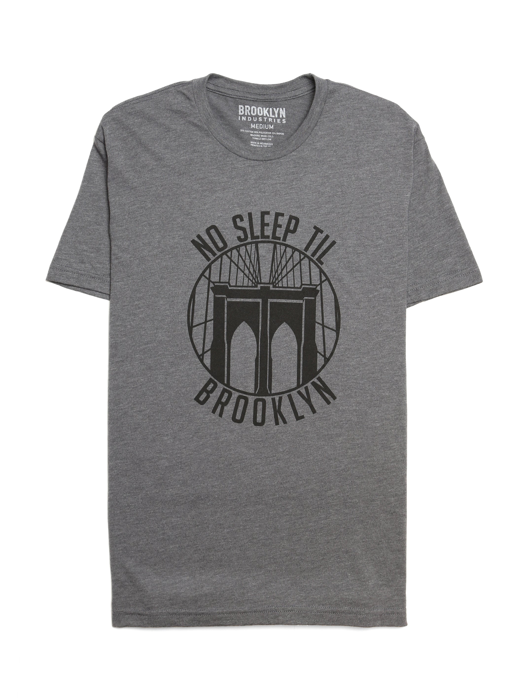 Men's Round No Sleep T-Shirt - BROOKLYN INDUSTRIES