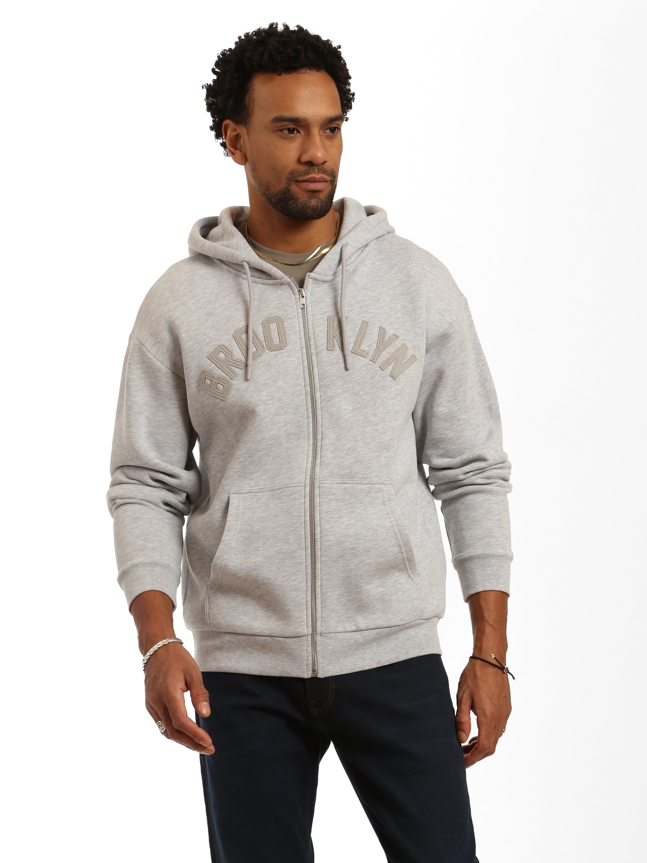 Men's Captain Zip Up Hoodie - BROOKLYN INDUSTRIES