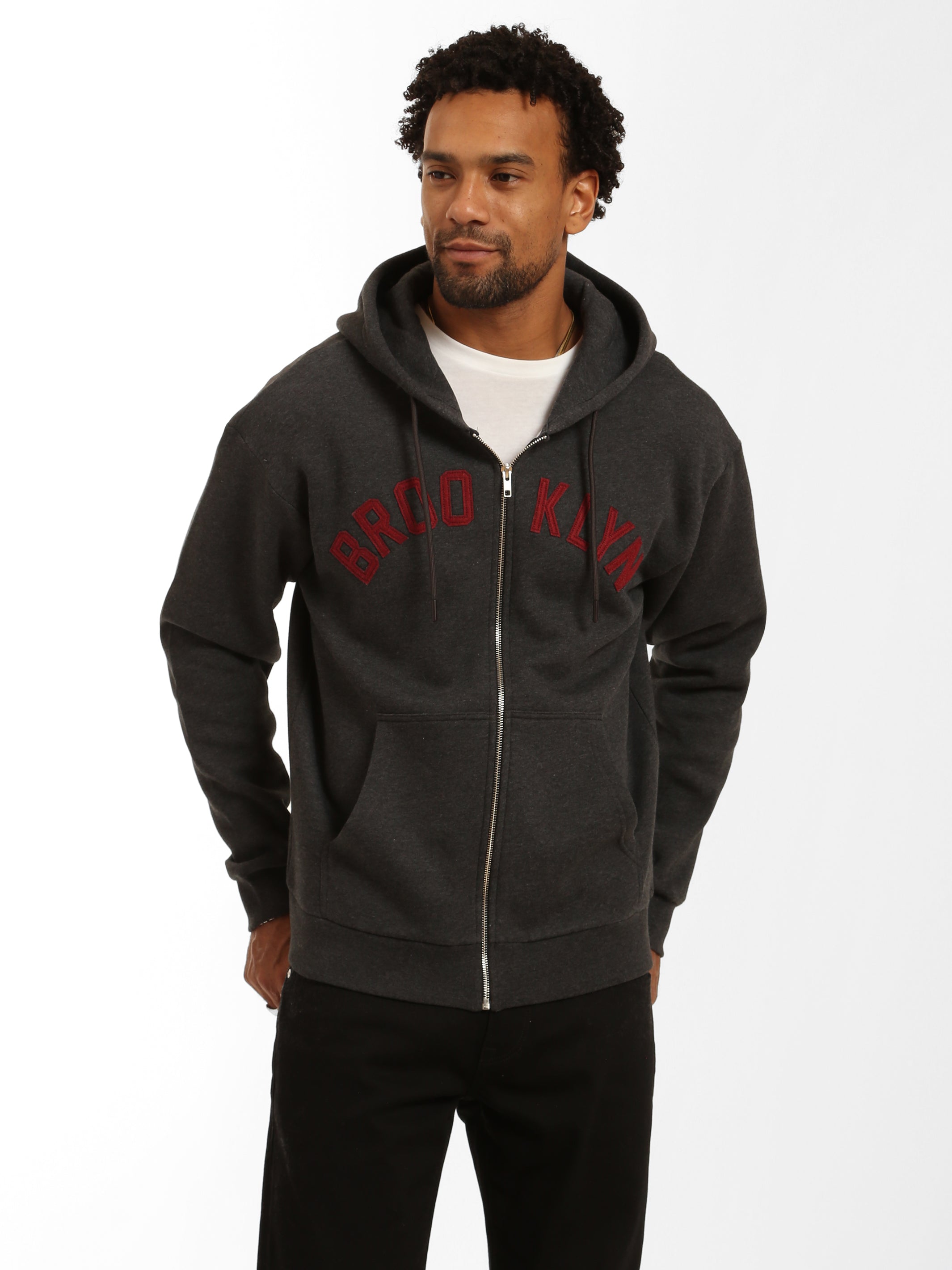 Men's Captain Zip Up Hoodie - BROOKLYN INDUSTRIES