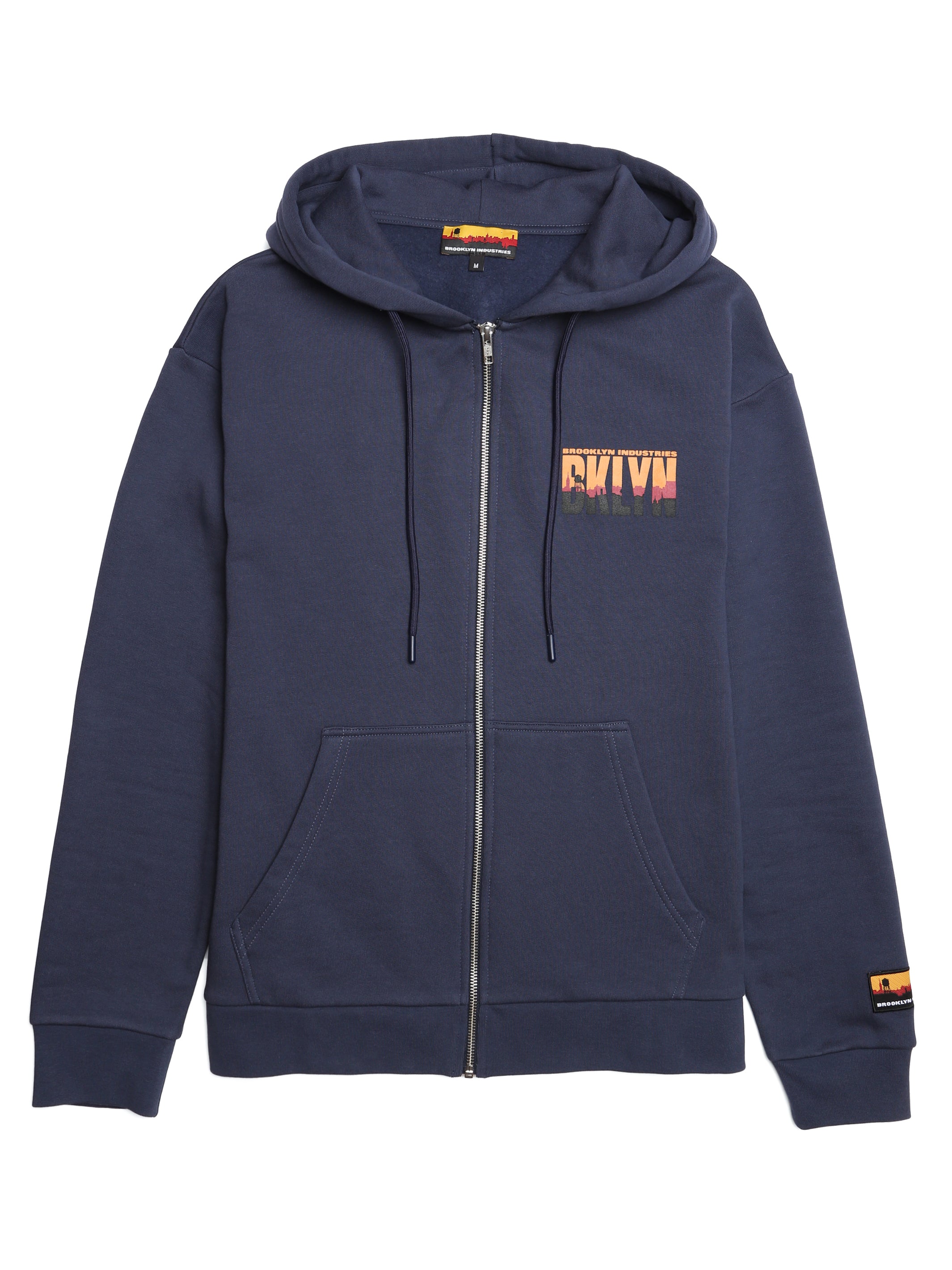 Men's BKLYN Zip-Up Slub Hoodie - BROOKLYN INDUSTRIES