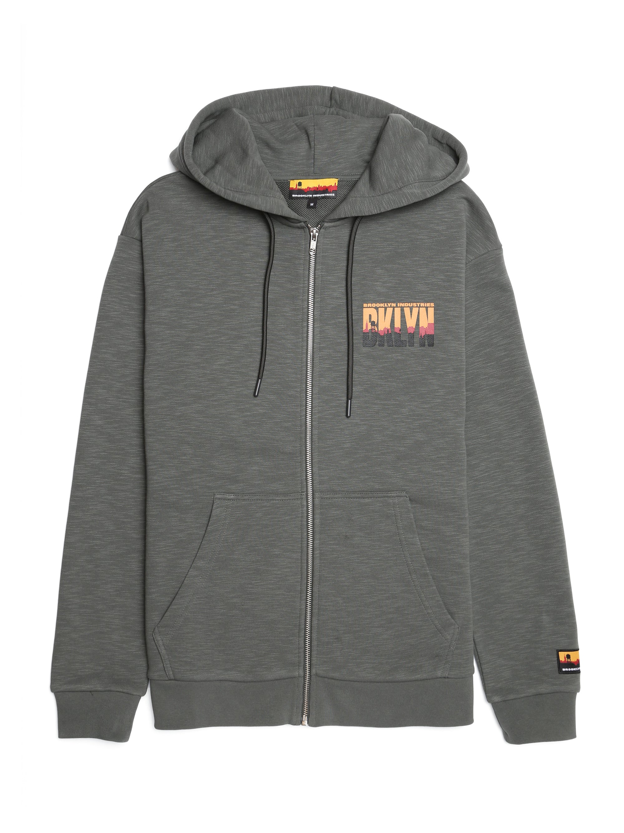 Men's BKLYN Zip-Up Slub Hoodie - BROOKLYN INDUSTRIES