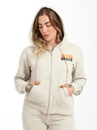 Women's BKLYN Printed Zip-Up Hoodie - BROOKLYN INDUSTRIES