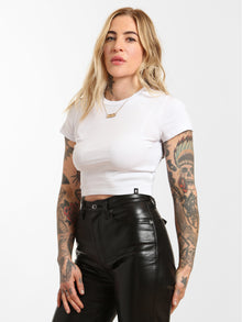 Women's Basic Crew Neck Cropped T-Shirt - BROOKLYN INDUSTRIES