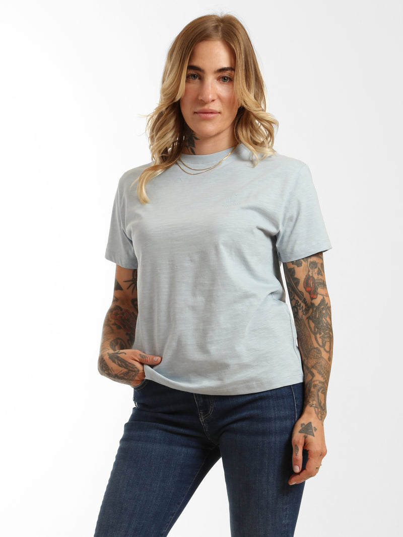 Women's Brooklyn Skyline T-shirt in Light Blue - BROOKLYN INDUSTRIES