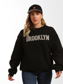 Women's Brooklyn Applique Crewneck Sweatshirt - BROOKLYN INDUSTRIES