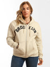 Women's Brooklyn Applique Zip Up Hoodie - BROOKLYN INDUSTRIES