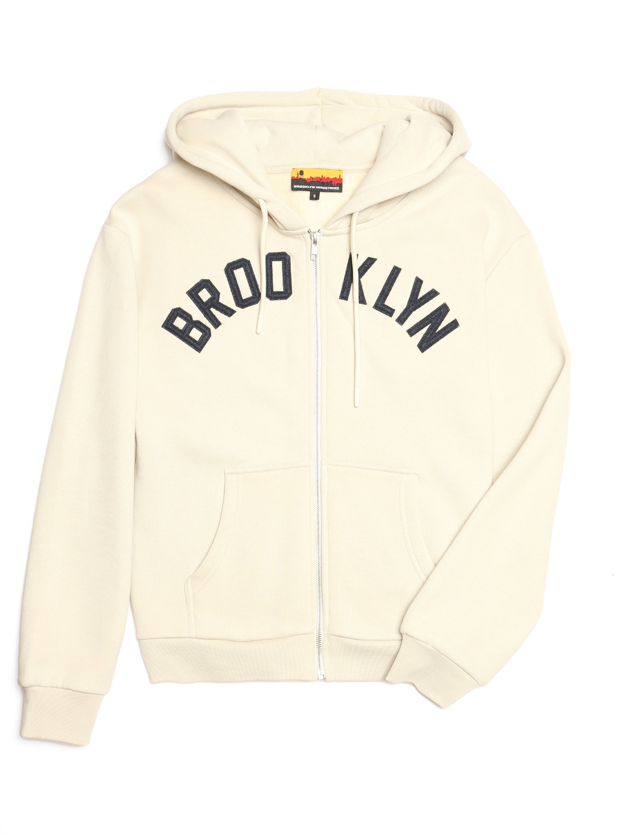 Women's Brooklyn Applique Zip Up Hoodie - BROOKLYN INDUSTRIES