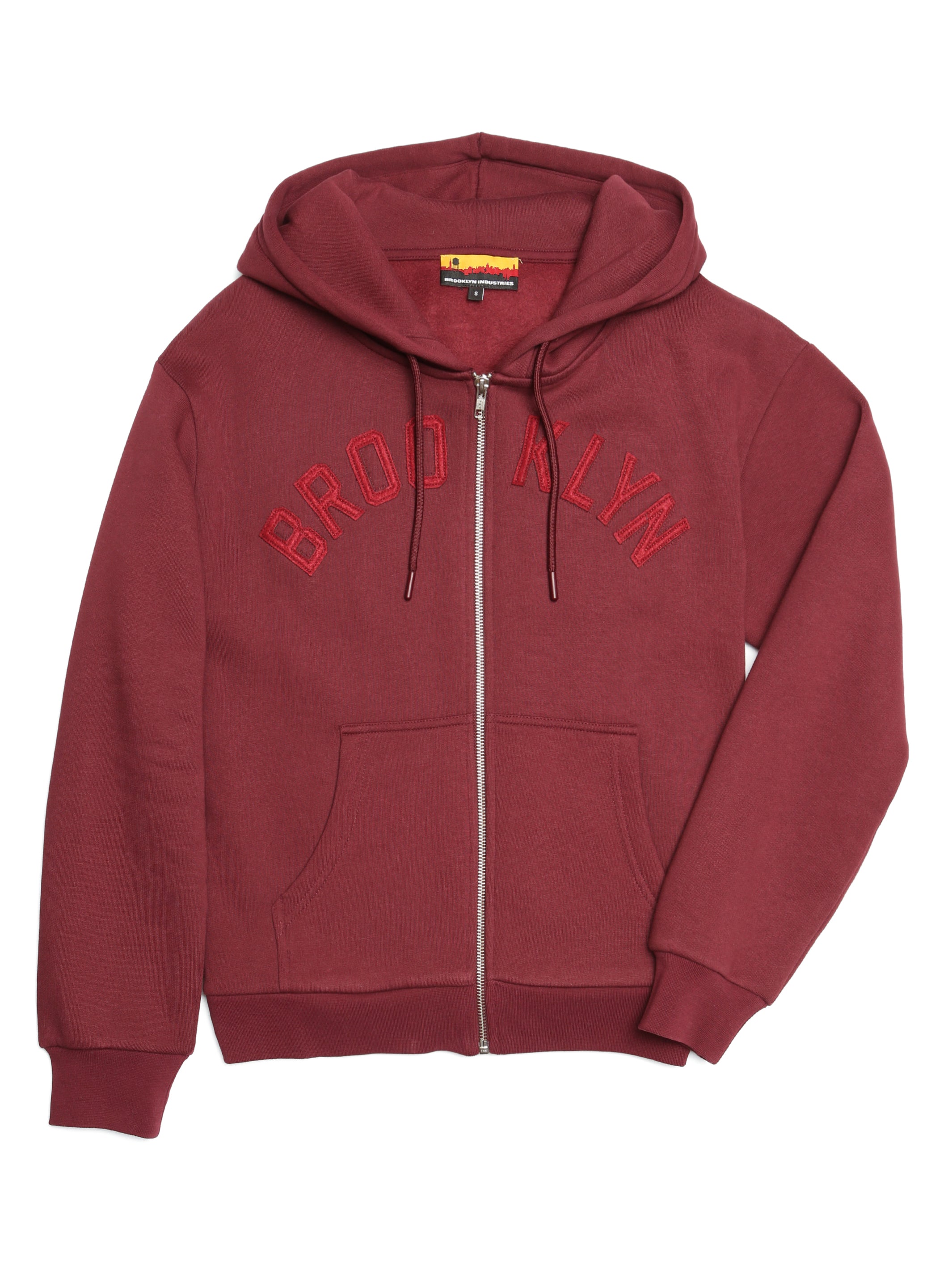 Women's Brooklyn Applique Zip Up Hoodie - BROOKLYN INDUSTRIES